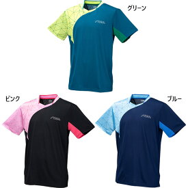 スティガ メンズ レディース 公認ユニフォーム ゲームシャツ STIGAシャツCN-II 卓球ウェア トップス 半袖Tシャツ ブルー 青 ピンク グリーン 緑 送料無料 STIGA CA43121 CA43151 CA43191