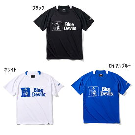 スポルディング メンズ レディース バレーボールTシャツ DUKEブルーデビルズ 半袖Tシャツ トップス バレーボールウェア ホワイト 白 ブラック 黒 ブルー 青 送料無料 SPALDING SMT211820