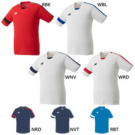 ニューバランス メンズ ゲームシャツ サッカーウェア フットサルウェア トップス 半袖 ホワイト 白 レッド 赤 送料無料 New Balance JMTF0488