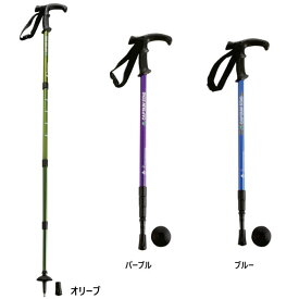 100-120cm キャプテンスタッグ メンズ レディース トレッキングステッキ Tグリップ 登山 ハイキング トレッキングポール アウトドアストック ブルー 青 カーキ パープル 紫 送料無料 CAPTAIN STAG M-9839 M-9840