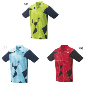 ヨネックス メンズ レディース ユニゲームシャツ テニス バドミントンウェア トップス ポロシャツ 半袖 ブルー レッド 青 赤 グリーン 緑 送料無料 YONEX 10465