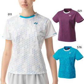 ヨネックス レディース ゲームシャツ テニス バドミントンウェア トップス 半袖Tシャツ ホワイト 白 ブルー レッド 青 赤 送料無料 YONEX 20670