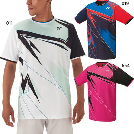 ヨネックス メンズ レディース ユニゲームシャツ テニス バドミントンウェア トップス 半袖 吸汗速乾 UVカット ホワイト 白 ネイビー ピンク 送料無料 YONEX 10475