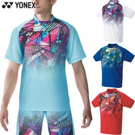 ヨネックス メンズ ゲームシャツ フィットスタイル テニス バドミントンウェア トップス 半袖 ホワイト 白 ネイビー ブルー レッド 青 赤 送料無料 YONEX 10525