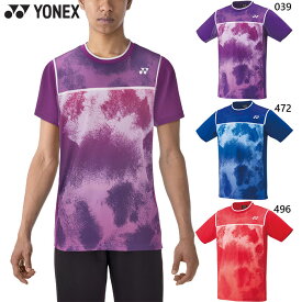 ヨネックス メンズ レディース ユニゲームシャツ フィットスタイル テニス バドミントンウェア トップス 半袖 ネイビー レッド 赤 パープル 紫 送料無料 YONEX 10528