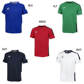アンブロ メンズ ゲームシャツ (切替) サッカーウェア フットサルウェア トップス 半袖Tシャツ ホワイト 白 ネイビー ブルー レッド 青 赤 送料無料 UMBRO UAS6302