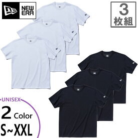 3枚組 ニューエラ メンズ レディース パフォーマンス Tシャツ 半袖 トップス 吸汗速乾 UVカット ホワイト 白 ブラック 黒 送料無料 NEW ERA 13561859 13561860