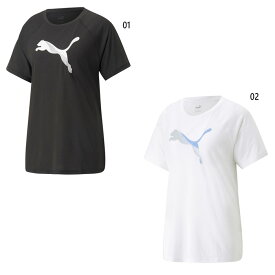 プーマ レディース エヴォストライプ EVOSTRIPE Tシャツ 半袖Tシャツ トップス ホワイト 白 ブラック 黒 送料無料 PUMA 675604