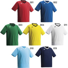 ヨネックス メンズ レディース プラクティスTシャツ サッカーウェア フットサルウェア トップス 半袖 吸汗速乾 UVカット ホワイト 白 ネイビー ブルー レッド 青 赤 イエロー グリーン 黄色 送料無料 YONEX FW1006