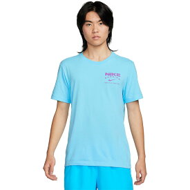 ナイキ メンズ ドライフィット Dri-FIT トラック クラブ ショートスリーブ Tシャツ ジョギング マラソン ランニングウェア トップス 半袖 ブルー 青 送料無料 NIKE FQ3919 407