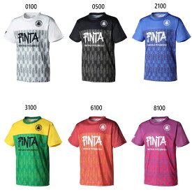 フィンタ メンズ FFFグラフィックシャツ サッカーウェア フットサルウェア トップス 半袖 吸水速乾 ホワイト 白 ブラック 黒 ブルー 青 オレンジ グリーン パープル 緑 紫 送料無料 FINTA FT4100