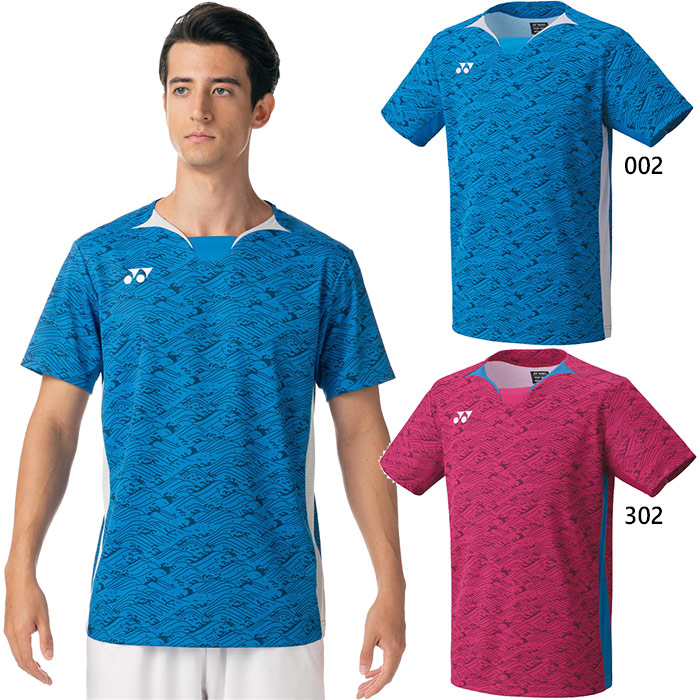 ヨネックス メンズ ゲームシャツ フィットスタイル テニス バドミントンウェア トップス 半袖Tシャツ グレー ブルー 青 灰色 送料無料 YONEX 10613：スポーツゴリラ