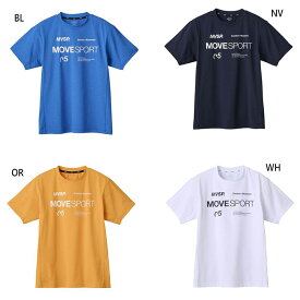 デサント メンズ レディース サンスクリーン タフ オーセンティックロゴ ショートスリーブシャツ 半袖Tシャツ トップス ムーブスポーツMOVESPORT ホワイト 白 ネイビー ブルー 青 オレンジ 送料無料 DESCENTE DMMXJA51