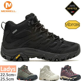 メレル レディース モアブ 3 シンセティック ミッド ゴアテックス MOAB 3 SYNTHETIC MID GORE-TEX 登山靴 山登り トレッキングシューズ 防水 ミッドカット ブラック 黒 送料無料 MERRELL