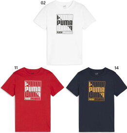 プーマ ジュニア キッズ グラフィックス GRAPHICS PUMAワーディングTシャツ 半袖Tシャツ トップス カジュアルウェア ホワイト 白 ネイビー レッド 赤 送料無料 PUMA 681330