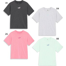 プーマ レディース ESS+ MX NO1 ロゴ リラックス 半袖 Tシャツ 半袖Tシャツ トップス 吸水速乾 UVカット ブラック 黒 グレー 灰色 送料無料 PUMA 680747