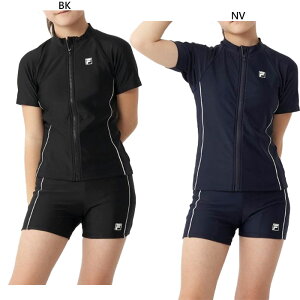 フィラ ジュニア キッズ ガールズ セパレート型スクール水着 スイムウエア スイミング 水泳 ガールズ水着 プール 学校 タンキニ UVカット ブラック 黒 ネイビー 送料無料 FILA 174104