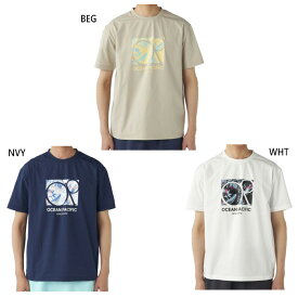 オーシャンパシフィック メンズ ペアテックス 半袖Tシャツ トップス UV ラッシュガード 吸汗速乾 ストレッチ ホワイト 白 ネイビー ベージュ 送料無料 Ocean Pacific OP 514472