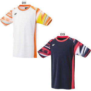 ヨネックス ジュニア キッズ ゲームシャツ テニス バドミントンウェア トップス 半袖 ホワイト 白 ネイビー 送料無料 YONEX 10577J