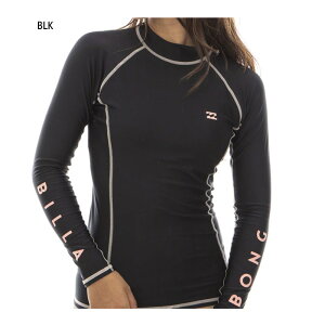�r���{�� ���f�B�[�X �n�C�l�b�N HIGH NECK LS RASHGUARD �������b�V���K�[�h �X�C���E�G�A �X�C�~���O ���j �u���b�N �� �������� BILLABONG BE013858