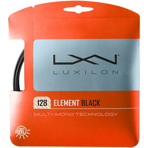 12.2m ウイルソン メンズ レディース ルキシロン LUXILON エレメント セット ELEMENT SET BLACK 128 テニス用品 ガット ストリング ブラック 黒 送料無料 Wilson WRZ990410