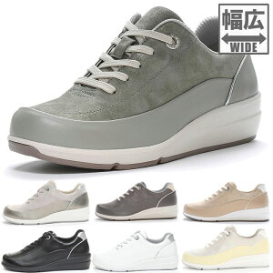 3E幅 やや幅広 ムーンスター レディース スポルス SPORTH SP0215 スニーカー シューズ 紐靴 外反母趾 サポート インソール 軽量 レザー 本革 ホワイト 白 ブラック 送料無料 MoonStar