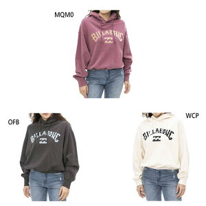 ビラボン レディース アーチロゴ スウェットパーカー ARCH LOGO SWEAT PARK トップス 長袖 プルオーバー ホワイト 白 ブラック 黒 パープル 紫 送料無料 BILLABONG BE014013
