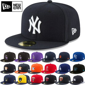 ニューエラ メンズ レディース 59FIFTY MLB 5950 帽子 ベースボールキャップ メジャーリーグ 大リーグ ストリート オンフィールド カジュアル ブラック 送料無料 NEW ERA