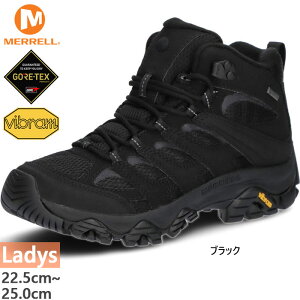 メレル レディース モアブ 3 シンセティック ミッド ゴアテックス MOAB 3 SYNTHETIC GORE-TEX 登山靴 山登り トレッキングシューズ 防水 ミッドカット ブラック 黒 送料無料 MERRELL W500424