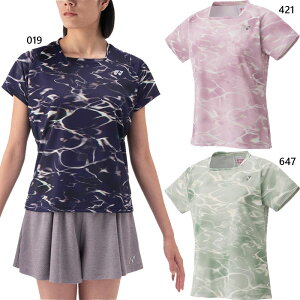 ヨネックス レディース ゲームシャツ テニス バドミントンウェア トップス 半袖 UVカット 吸汗速乾 ネイビー ピンク グリーン 緑 送料無料 YONEX 20909