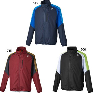 ダンロップ メンズ レディース ジュニア ウインドジャケット WIND JACKET テニス バドミントンウェア トップス 上着 アウター 長袖 ブラック 黒 ネイビー 送料無料 DUNLOP DAW4442