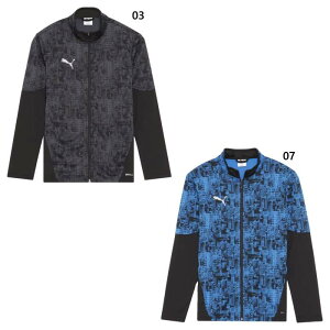 プーマ メンズ サッカー INDIVIFTBL プロ ニット ジャケット サッカーウェア フットサルウェア トップス 上着 アウター 長袖 ブラック 黒 ブルー 青 送料無料 PUMA 660373