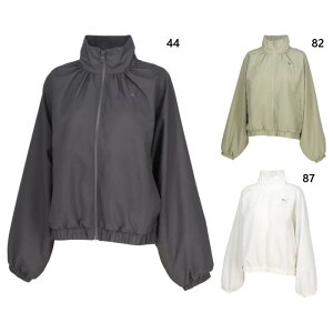 プーマ レディース TRN EDGE ウラメッシュライナー ウーブンJKT フィットネス トレーニングウェア トップス 上着 アウター 長袖 ホワイト 白 グレー 灰色 送料無料 PUMA 527989