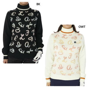 フィラ ゴルフ レディース ハイネックセーター ゴルフウェア トップス 長袖 ホワイト 白 ブラック 黒 送料無料 FILA GOLF 794704