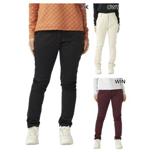 マリクレール レディース キルトロングパンツ ゴルフウェア ボトムス ロングパンツ ホワイト 白 ブラック 黒 送料無料 marie claire 735359