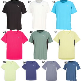 プーマ メンズ ラン ヴェロシティ RUN VELOCITY Tシャツ ジョギング マラソン ランニングウェア トップス 半袖 吸水速乾 クルーネック ホワイト 白 ブラック 黒 グレー ブルー 青 ピンク グリーン 送料無料 PUMA 527238
