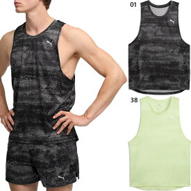 プーマ メンズ ベロシティ M RUN VELOCITY AOP タンク ジョギング マラソン ランニングウェア トップス ブラック 黒 送料無料 PUMA 529125