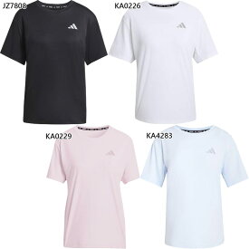 アディダス レディース adi365 ランニング エッセンシャルズ Tシャツ ジョギング マラソン ランニングウェア トップス 半袖Tシャツ ホワイト 白 ブラック 黒 ピンク 送料無料 adidas LA749