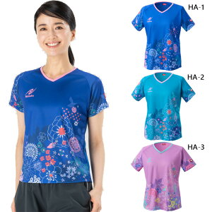 JTTA���F �j�b�^�N ���f�B�[�X �n�i�V���c HANA SHIRT �싅�E�F�A �g�b�v�X �����Q�[���V���c �z������ �X�g���b�` �u���[ �� �O���[�� �p�[�v�� �� �� �������� Nittaku NW-2226