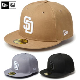 サンディエゴ・パドレス ニューエラ メンズ レディース 59FIFTY 5950 帽子 ベースボールキャップ カジュアル ストリート SD MLB メジャーリーグ ブラック 黒 グレー カーキ 灰色 送料無料 NEW ERA