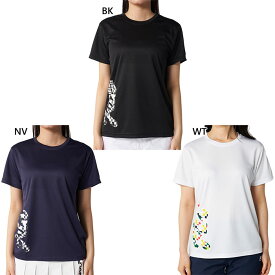 フィラ ゴルフ レディース 半袖シャツ ゴルフウェア トップス 半袖Tシャツ ホワイト 白 ブラック 黒 ネイビー 送料無料 FILA GOLF 756431