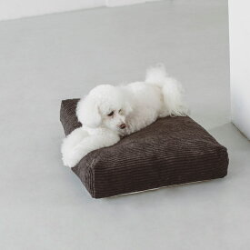 【犬 ベッド】コーデュロイ スクエア ベッド M サイズ犬・猫ベッド ペット用ベッド ラウンド型ベッド bed 洗える　リネン　ふかふか　国産