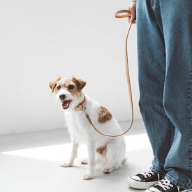 【犬 リード】オリジナル ヌメ リング リード M サイズ　犬用犬リード 犬 リード 小型犬 中型犬 革 皮 革製 レザー おしゃれ 犬のリード
