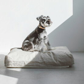 【犬 ベッド】おしゃれ 洗える マット ペット シンプル　free stitch　日本製　小型犬ラミー リネン スクエア ベッド M サイズ　犬