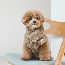 【犬 服 洋服】おしゃれ　シンプル　高級　犬服　ドッグウェア　マフラー　犬　ドッグ　ウェア　ジャケット　ボア　リバーシブル　いぬ　子犬　犬用　お出掛け　旅行　ペット　洋服　カフェ　リバーシブルボアジャケット＆マフラー S / M / L / LL