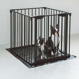 【犬 サークル】サークル シート レクタングル S（ブラック）ケージ　ゲージ　シート　簡単　かんたん　ドッグ犬用品　サークル　スタイリッシュ　シンプル　マット