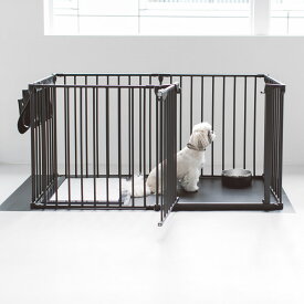 【犬 サークル】ペットサークル　犬 ゲージ おしゃれ　ペット　犬サークル　犬 ケージ 中型犬　ドッグ　サークル　ゲージ 犬　おしゃれ　シンプル　サークル ドッグケージ　小型・中型犬用スタイリッシュ　ドッグサークル　ブラック