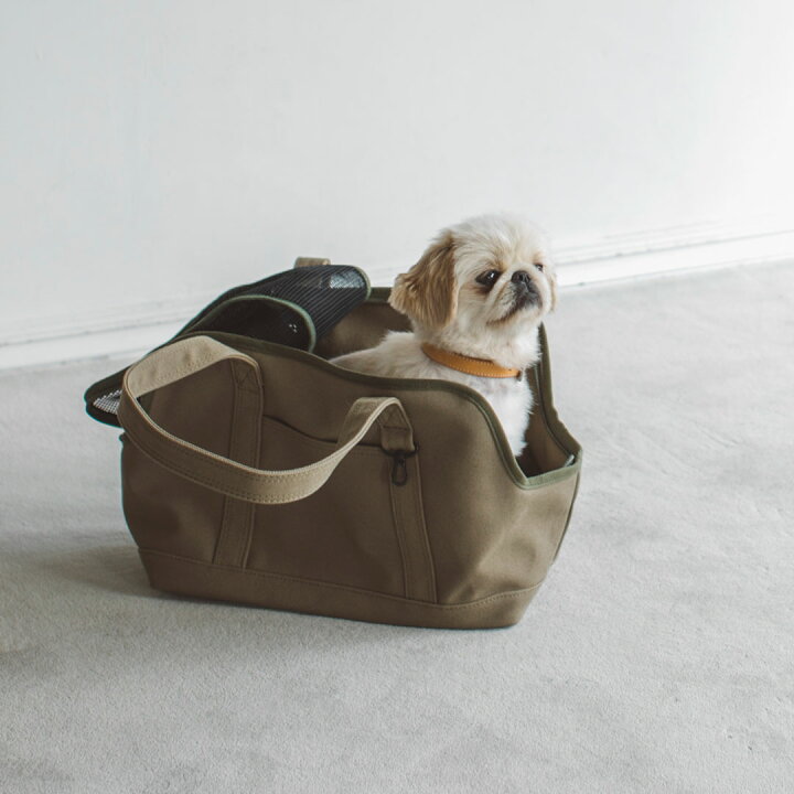 楽天市場】【犬 キャリー】スクエア トート キャンバス ソリッド M 