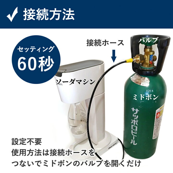 楽天市場】今だけレンチ付き ミドボン ソーダストリーム 直結  