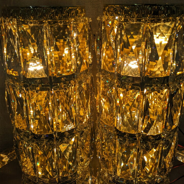 楽天市場】新品 壁掛 シャンデリア 2個セット BA15S口金仕様 ゴールド  